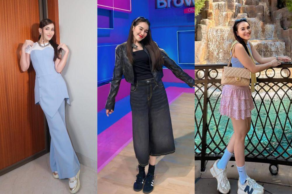 7 Ide Styling Sneakers ala Ayu Ting Ting, Gayanya Trendi!