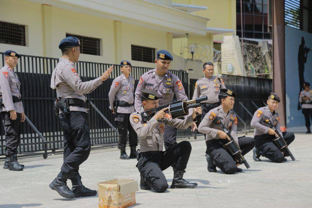 Polda Lampung menyiapkan sebanyak 1.719 personel gabungan untuk mengamankan kegiatan Hari Buruh Internasional, Kamis (1/5/2025). (Dok. Polda Lampung).