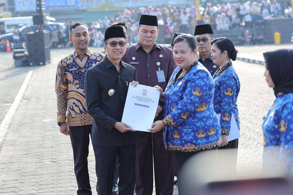 Pelantikan CPNS dan PPPK Tahun 2024 di Palembang (Dok. Kominfo Palembang)