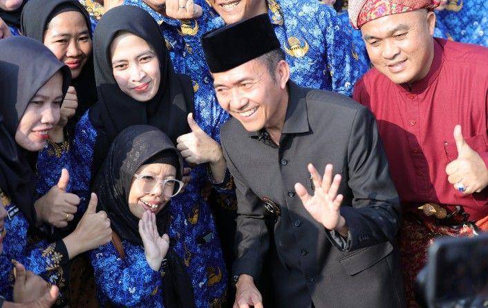 Pelantikan CPNS dan PPPK Tahun 2024 di Palembang (Dok. Kominfo Palembang)