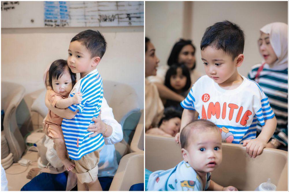 10 Potret Rayyanza Main bareng Adik-adik di Panti Asuhan