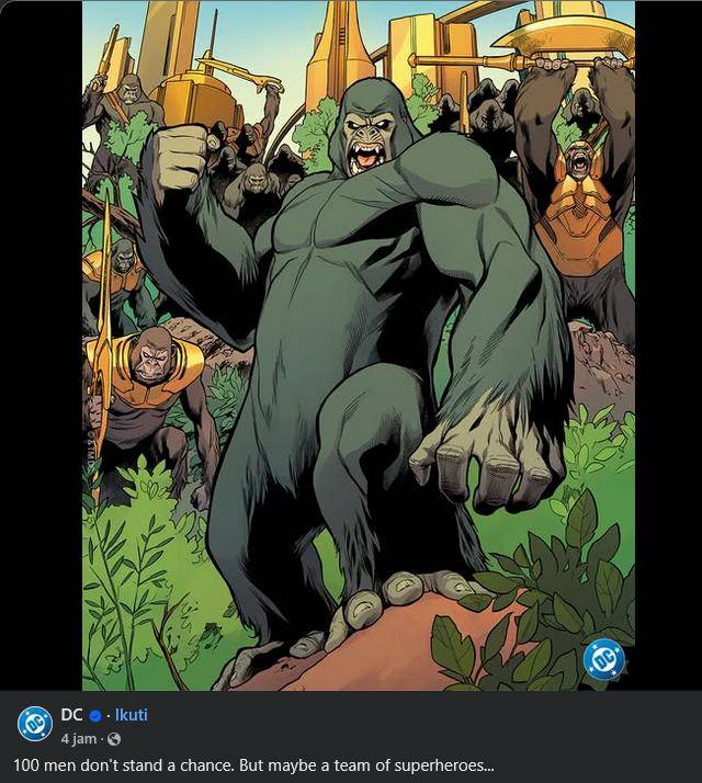 Screenshot postingan resmi DC Comic
