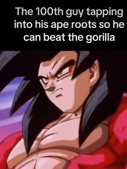 Meme Goku jadi SSJ4