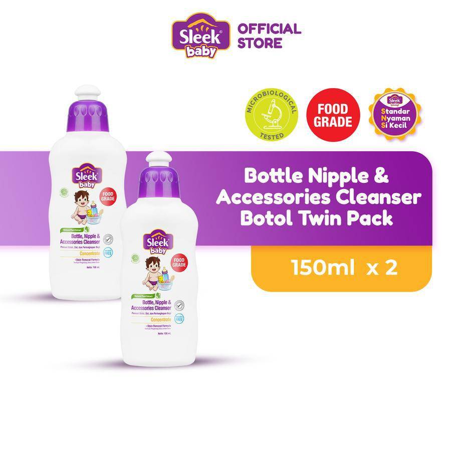 Sleek Baby Bottle, Nipple & Accessories Cleanser (tokopedia.com/Sleek Baby Store)