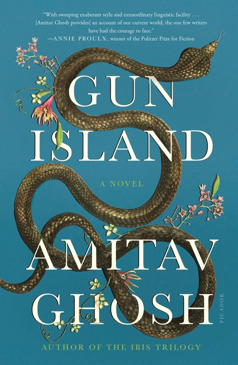 sampul novel Gun Island (us.macmillan.com)