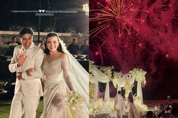 Potret Resepsi Pernikahan Harris Vriza dan Haviza Devi di Resort Bali