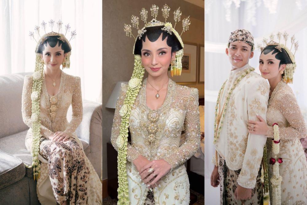 10 Inspirasi Kebaya dan Makeup Akad Nikah Valerie Tifanka