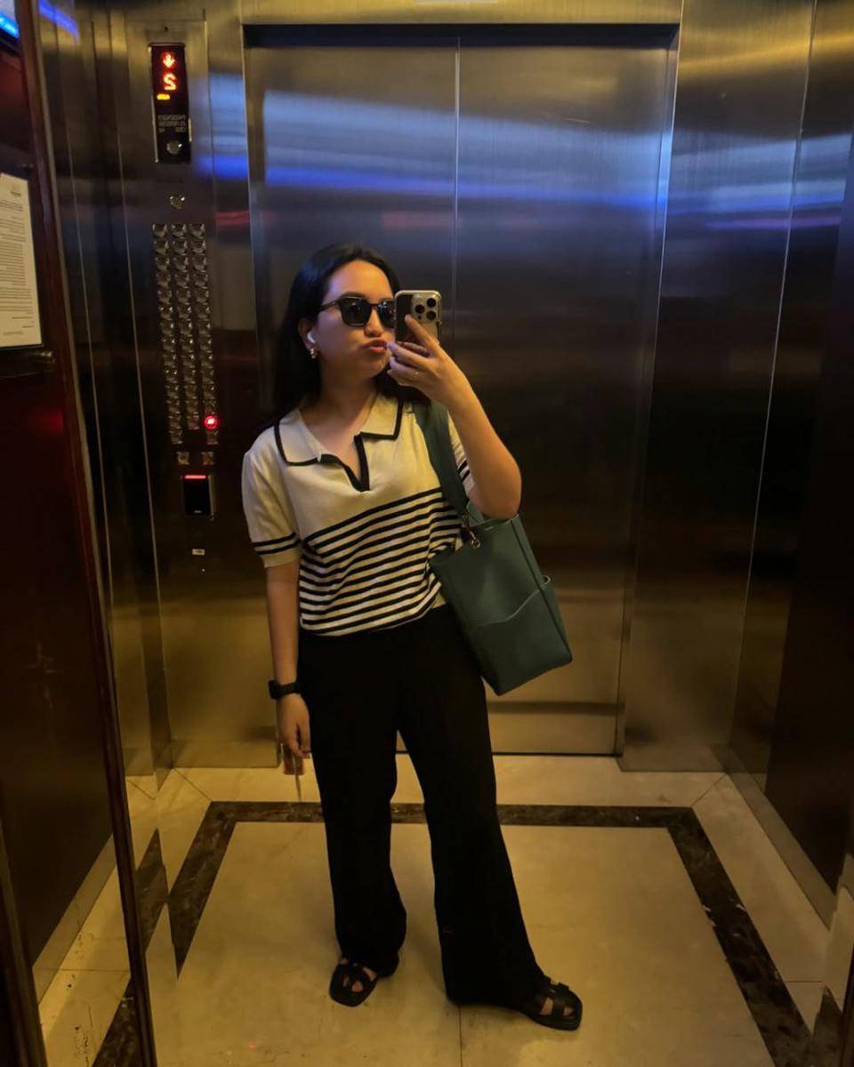 referensi smart casual outfit ala Rachel Amanda (instagram.com/auroramanda95)