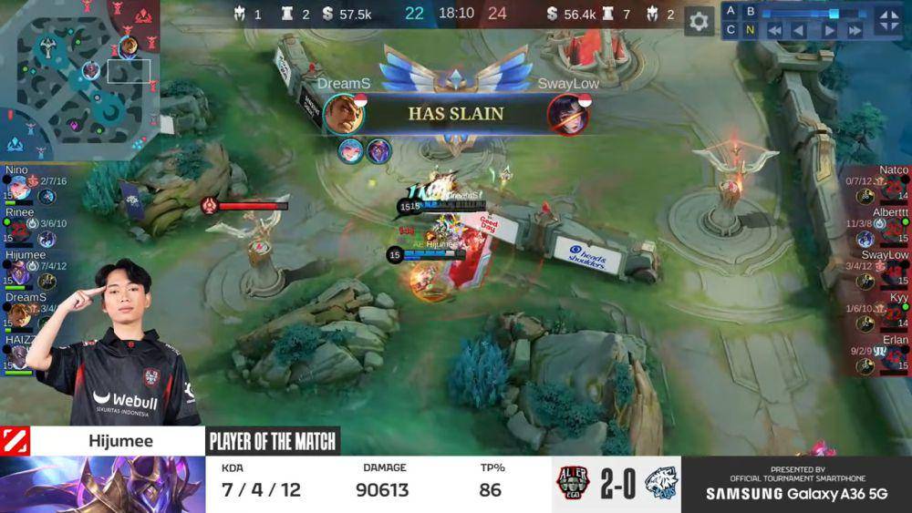 momen epic comeback AE di game kedua (youtube.com/MPL Indonesia)