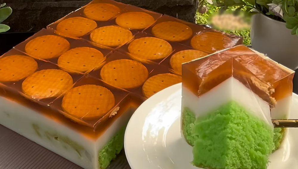 Resep Cake Puding Santan Biskuit Kelapa yang Lembut dan Gurih