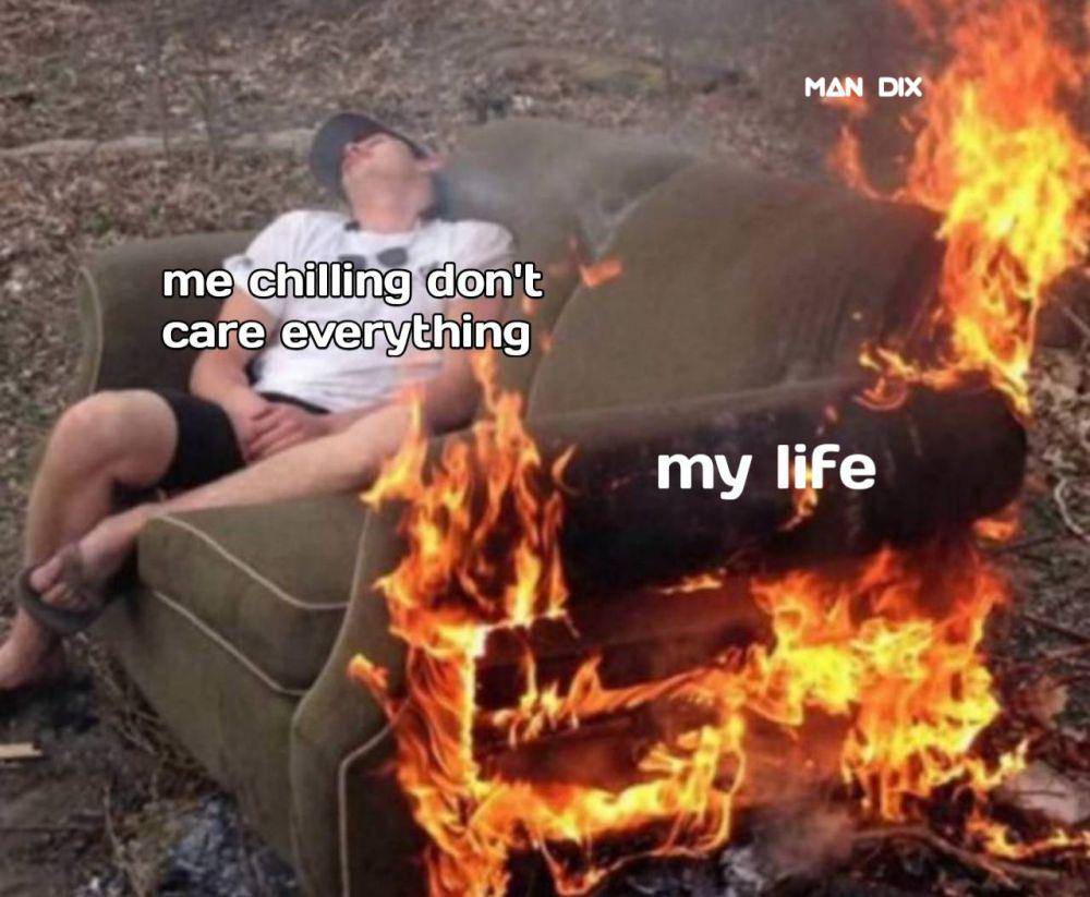 Meme gak peduli sama urusan yang bikin pusing (facebook.com/Man Dix)