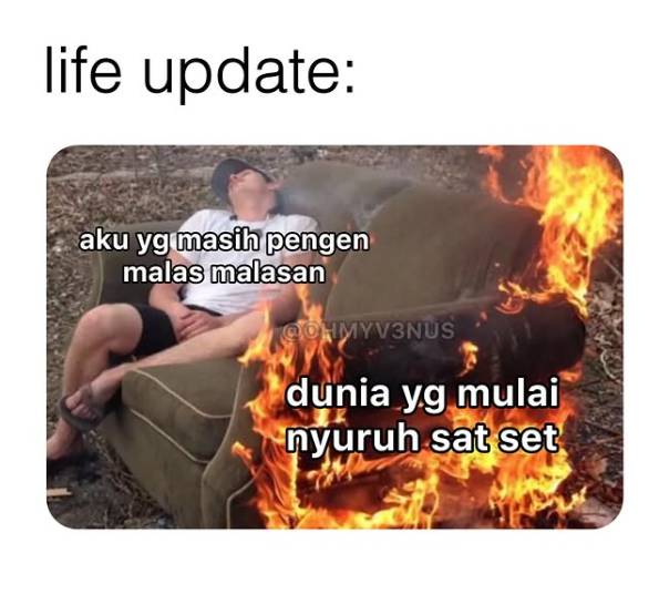 Meme gak peduli sama urusan yang bikin pusing (instagram.com/pensilmusic_)