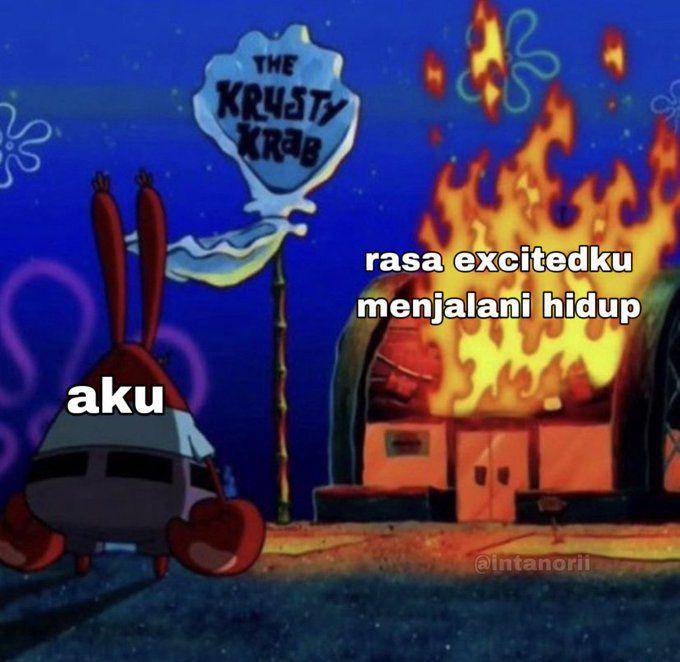 Meme gak peduli sama urusan yang bikin pusing (x.com/intanorii)