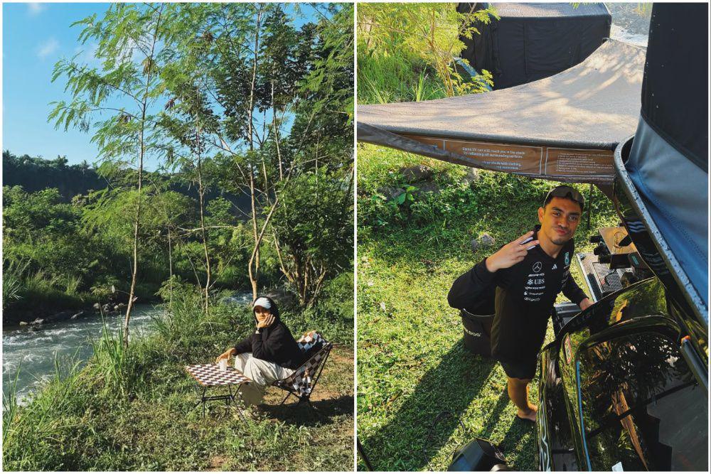 10 Potret Keluarga Ayudia Bing Slamet Camping di Angklung River Camp