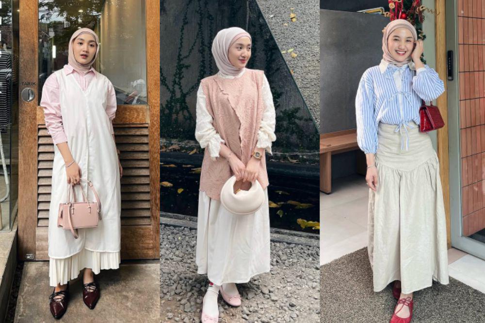 8 Inspirasi Outfit Hangout Bernuansa Pastel ala Thafanya Sabila