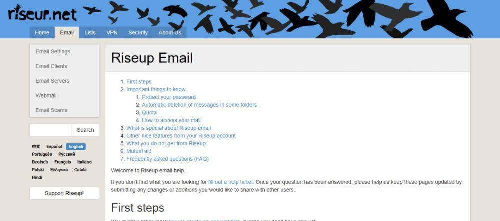 Riseup Mail. (riseup.net)