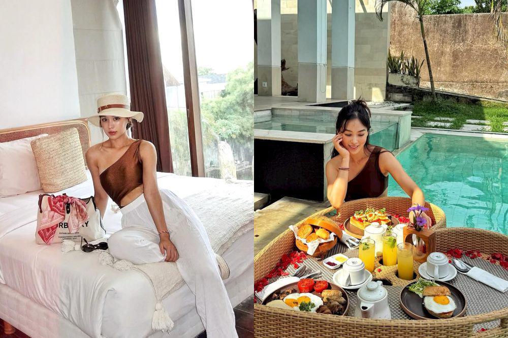 9 Potret Liburan Kim Hee Jung di Bali, Asyik Kulineran hingga Yoga