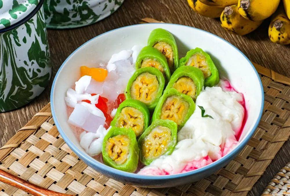 ilustrasi es pisang ijo (instagram.com/bangunmoto)