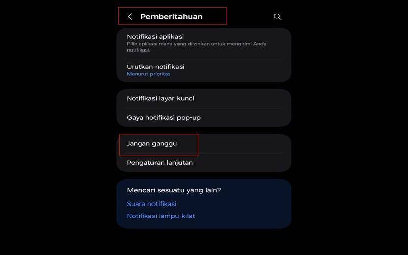 cara aktifkan mode Don't Disturb di Android (dok. pribadi/Jubaedah Haryani)