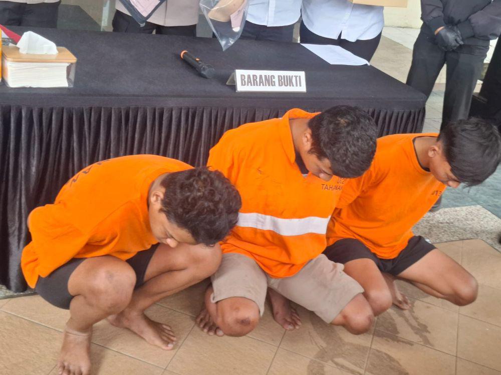 Konferensi pers kasus pengeroyokan di Kota Malang. (IDN Times/Rizal Adhi Pratama)