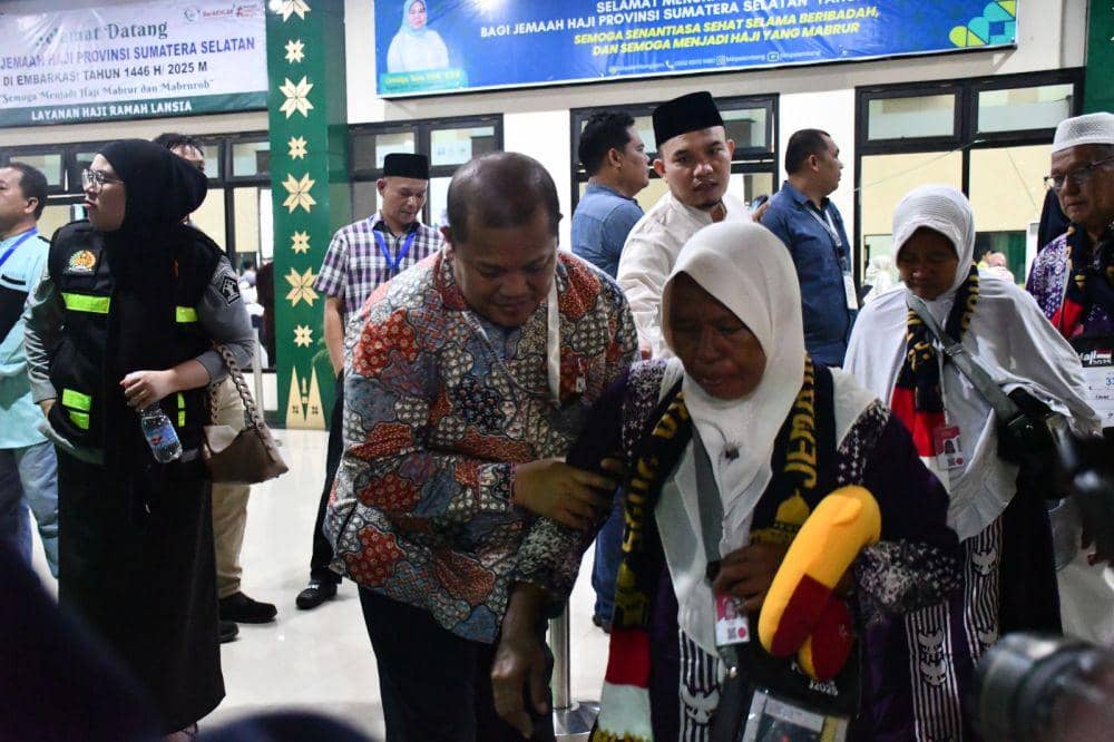 JCH Embarkasi Palembang saat di Asrama Haji (Dok. Kemenag Sumsel)