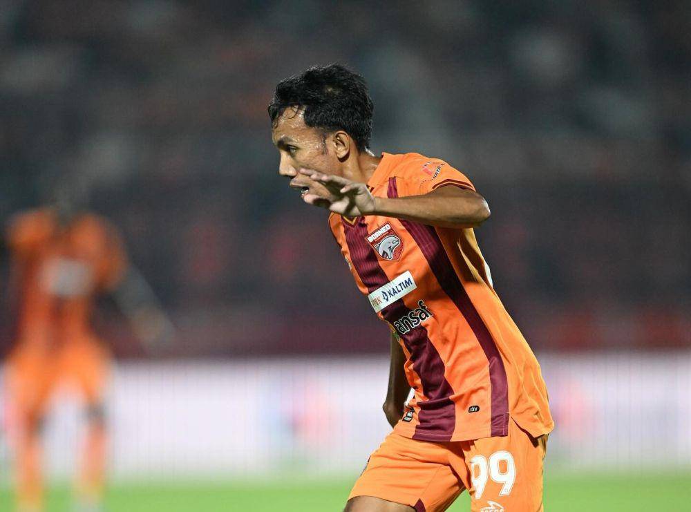 Muhammad Sihran jadi pahlawan Borneo FC lewat gol tunggalnya pada menit 25. (Dok. Facebook Borneo FC)
