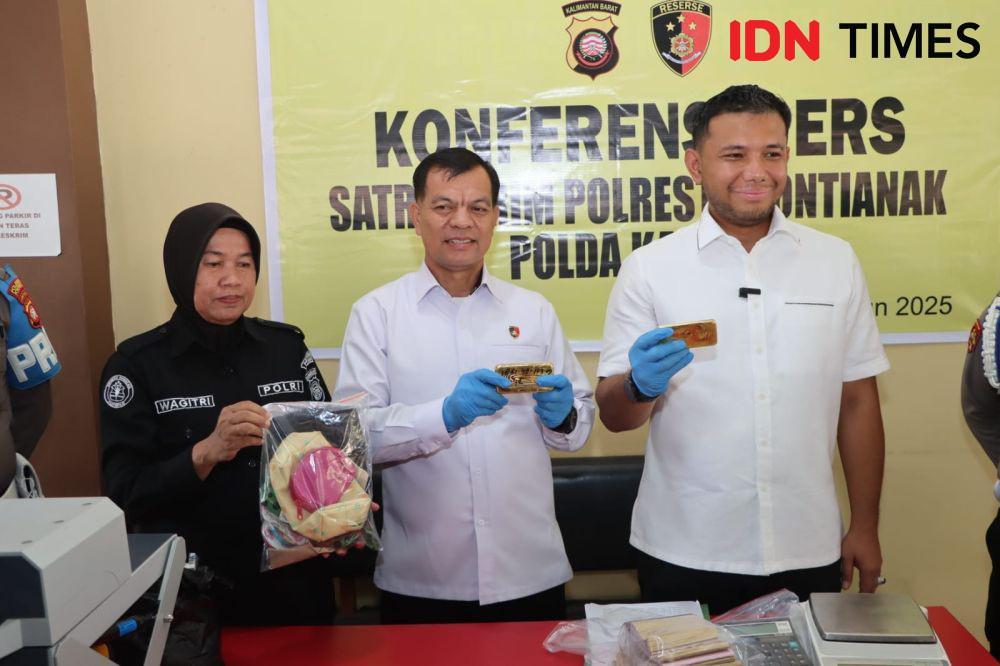 Terungkap! Jaringan Narkoba di Pontianak Simpan 47 Batang Emas Ilegal