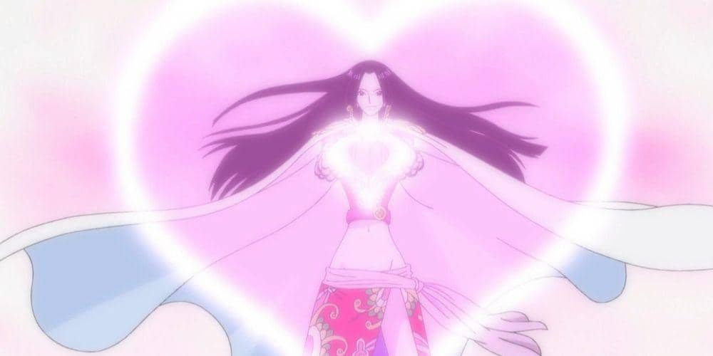 Boa Hancock menggunakan Mero Mero no Mi (dok. Toei Animation/One Piece0