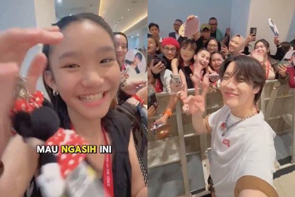 Potret Anak Ayu Ting Ting Nangis Ketemu J-Hope saat Konser di Jakarta