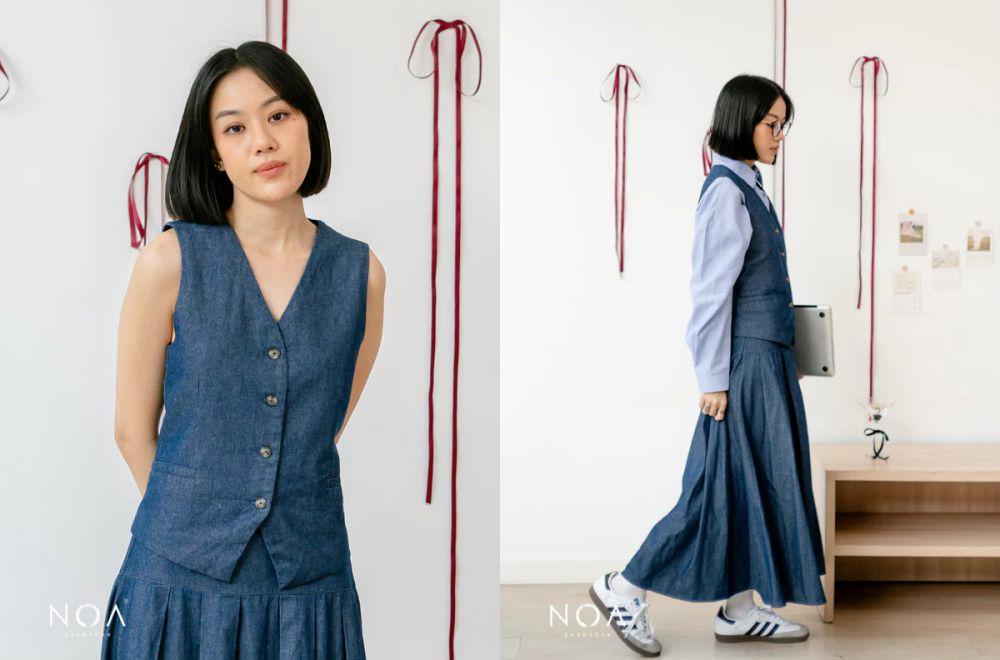 5 Rekomendasi Vest Denim untuk Perempuan, Lengkapi Gaya Kasual!
