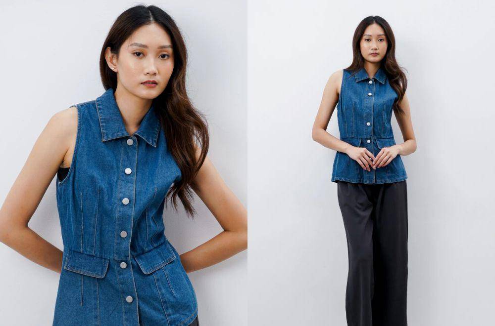 This Is April - Syenna Vest Denim (thisisapril.com)