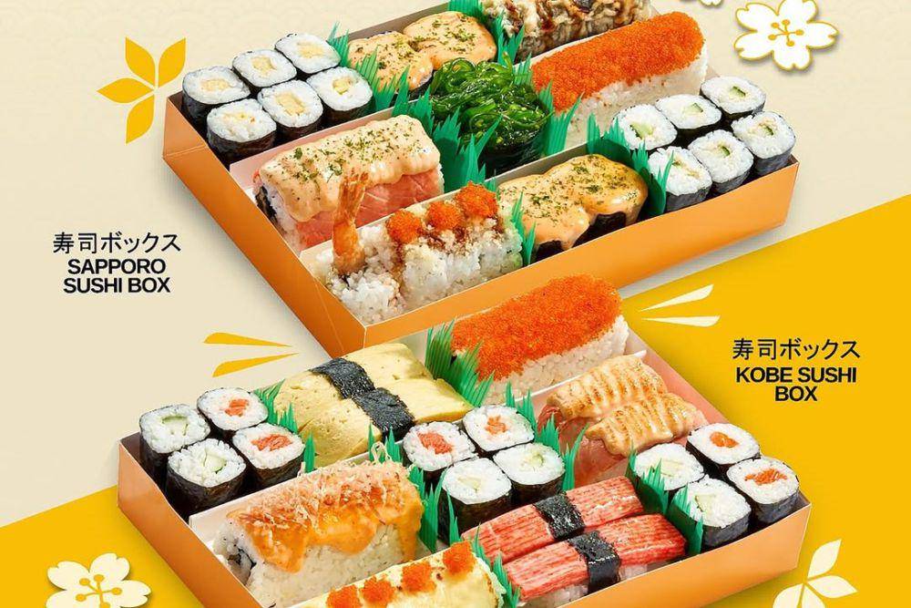 Beragam sushi di Genki Sushi. (Instagram.com/genkisushiindonesia)