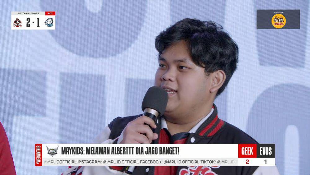 momen Maykids menunjukkan kekaguman pada idolanya (youtube.com/MPL Indonesia)