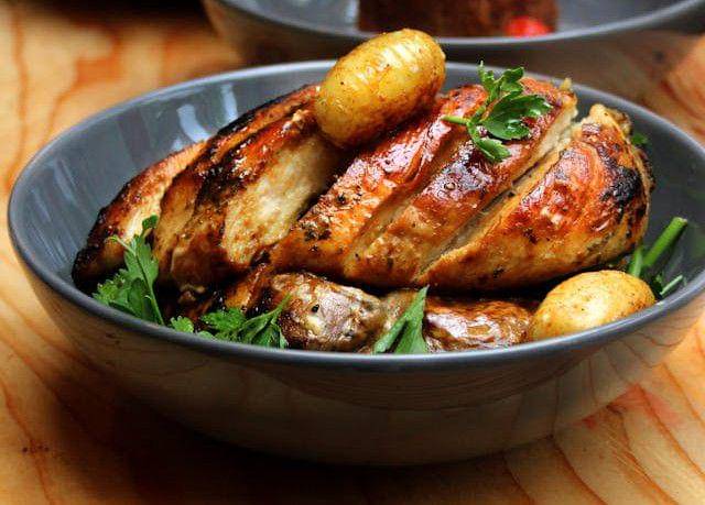 Potret ayam panggang oven sambal tauco 
