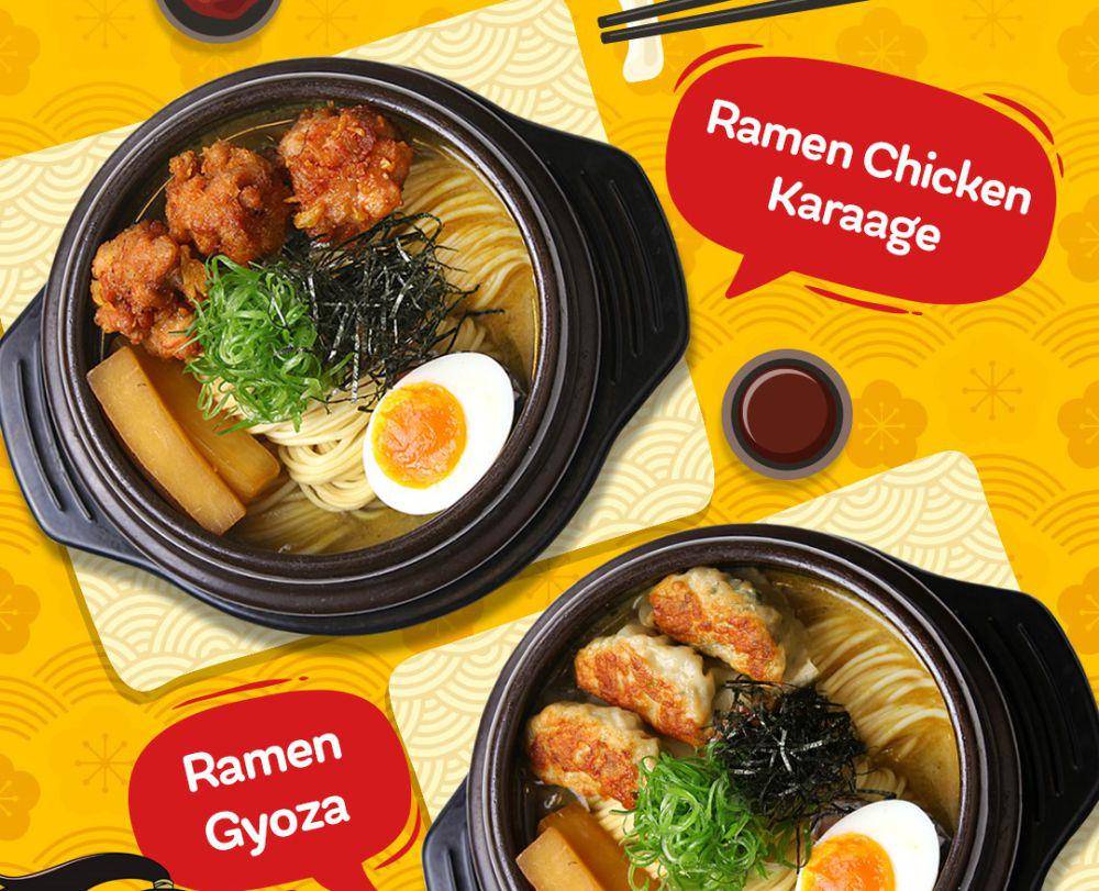 Ramen chicken karage dan ramen gyoza yang bisa dicoba di Ramen 1. (Instagram.com/ramen1indonesia)