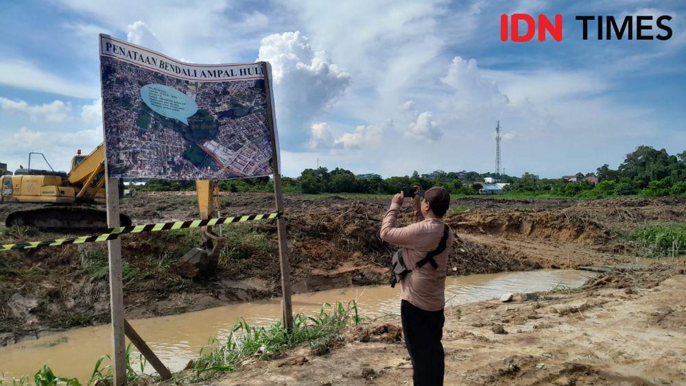 Atasi Banjir, Pemkot Balikpapan Mulai Pengerukan Bendali Ampal Hulu