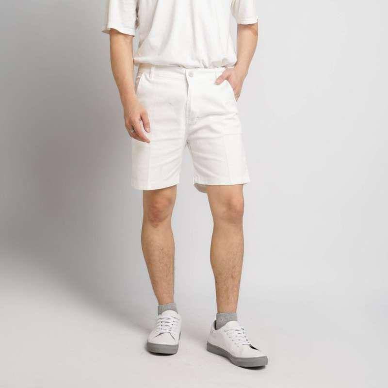 ALMEROO Fawwas Chino Short Pants Putih (blibli.com/Almeroo)
