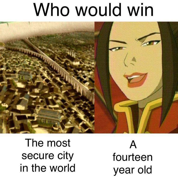 meme Azula Avatar: The Last Airbender (reddit.com/user/MasterMirror2003)