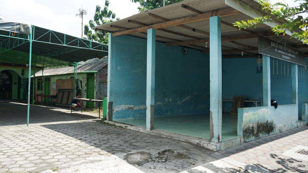 Lokasi pembangunan RTH publik di RW 7 Giwangan di Kampung Ponggalan. (Dok. Pemkot Yogyakarta)