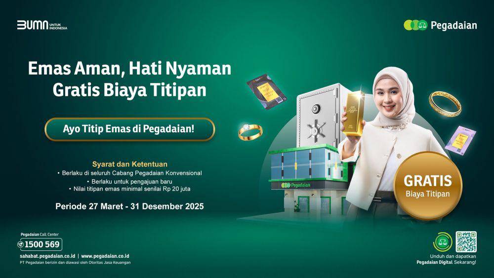 Pegadaian menghadirkan layanan Titipan Emas. (dok. Pegadaian)
