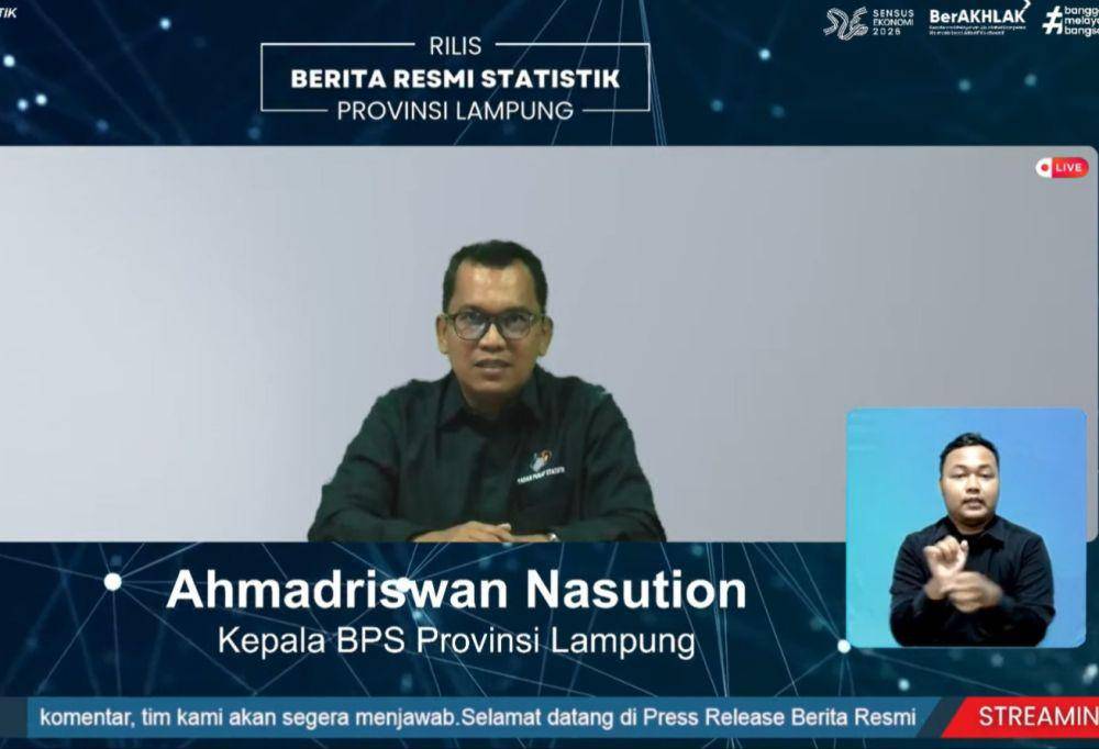 Kepala BPS Provinsi Lampung, Ahmadriswan Nasution