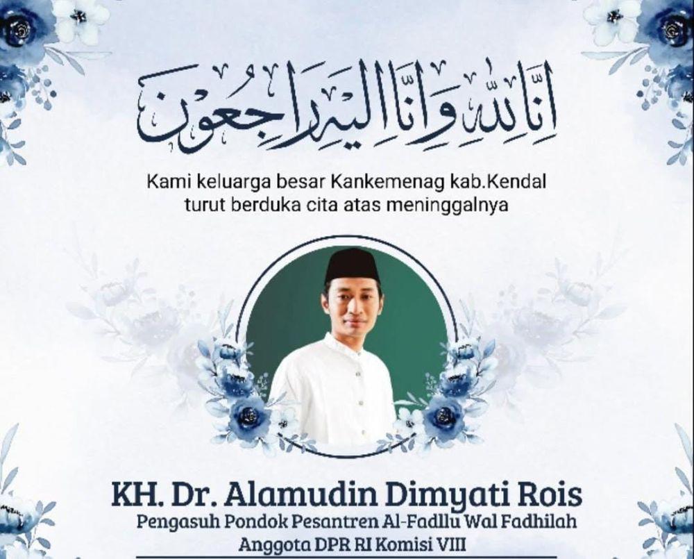 Jenazah Anggota DPR RI Alamudin Dimyati Rais Bakal Dimakamkan di Kendal