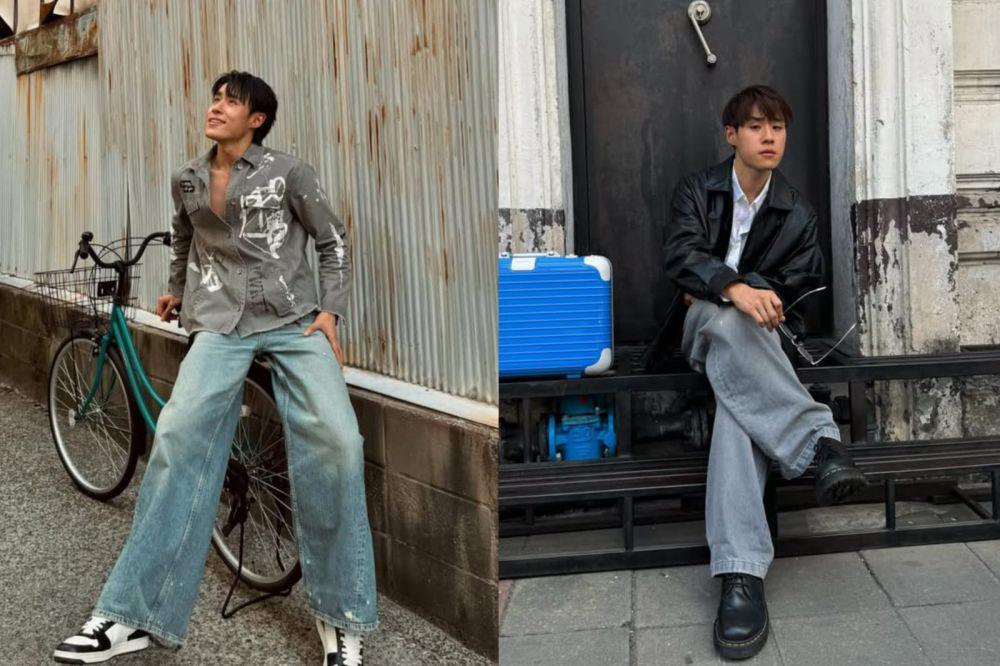 7 Inspirasi Styling Baggy Jeans ala Nut Thanat LYKN, Street Swagger!