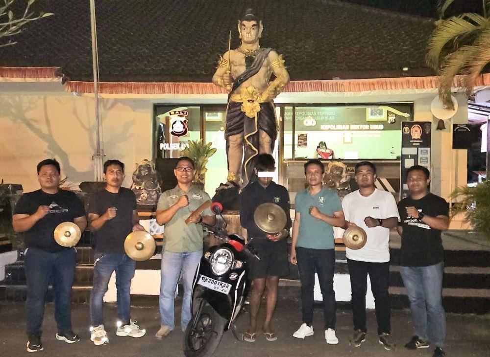Maling gamelan ditangkap jajaran Polsek Ubud. (Dok. IDN Times/istimewa)