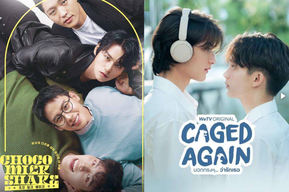 poster serial Choco Milk Shake dan Caged Again. (dok. Strongberry/Choco Milk Shake | dok. WeTV/Caged Again)