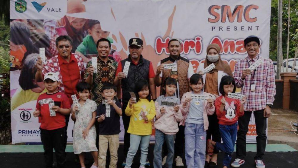 Kegiatan lomba kreativitas Hari Anak Nasional yang diselenggarakan oleh PT Vale Indonesia (vale.com)