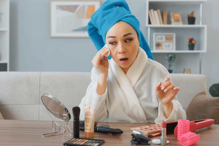 ilustrasi memakai skincare (freepik.com/ stockking)