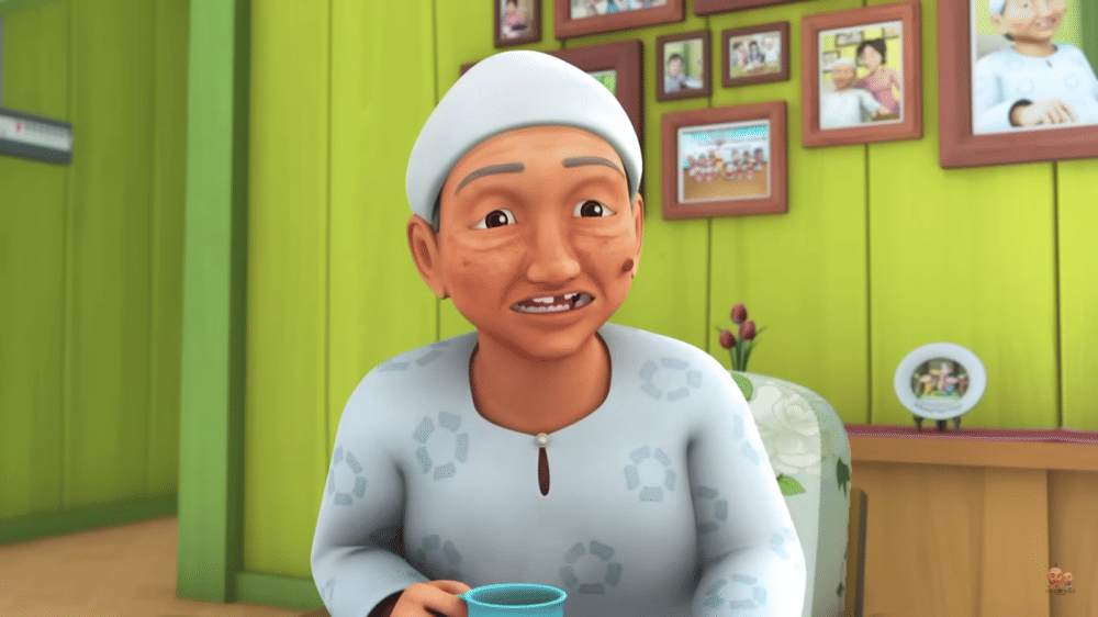 cuplikan Opah sedang berbicara (dok. Les' Copaque/Upin dan Ipin)