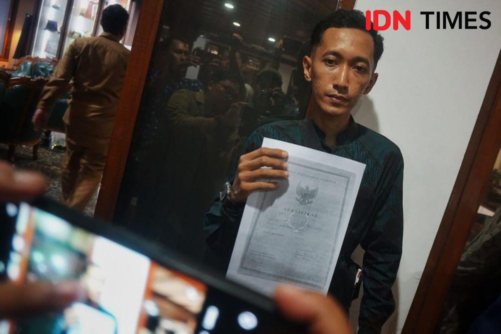 Bryan Manov Qrisna Huri, warga Tamantirto, Kasihan, Bantul, turut jadi korban mafia tanah. (IDN Times/Tunggul Damarjati)