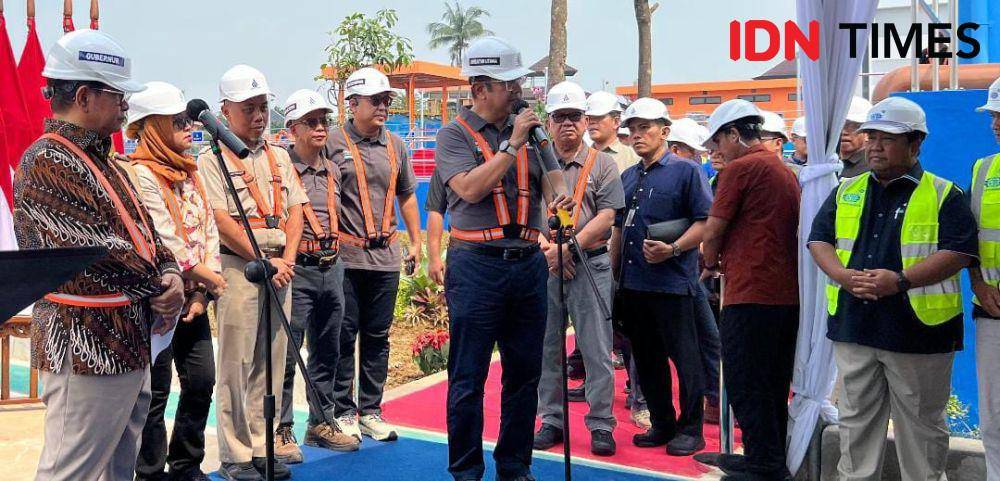 Gubernur DKI Jakarta Pramono Anung meresmikan IPA Buaran, Jakarta Timur, Selasa (6/5/2025). (IDN Times/Dini Suciatiningrum)